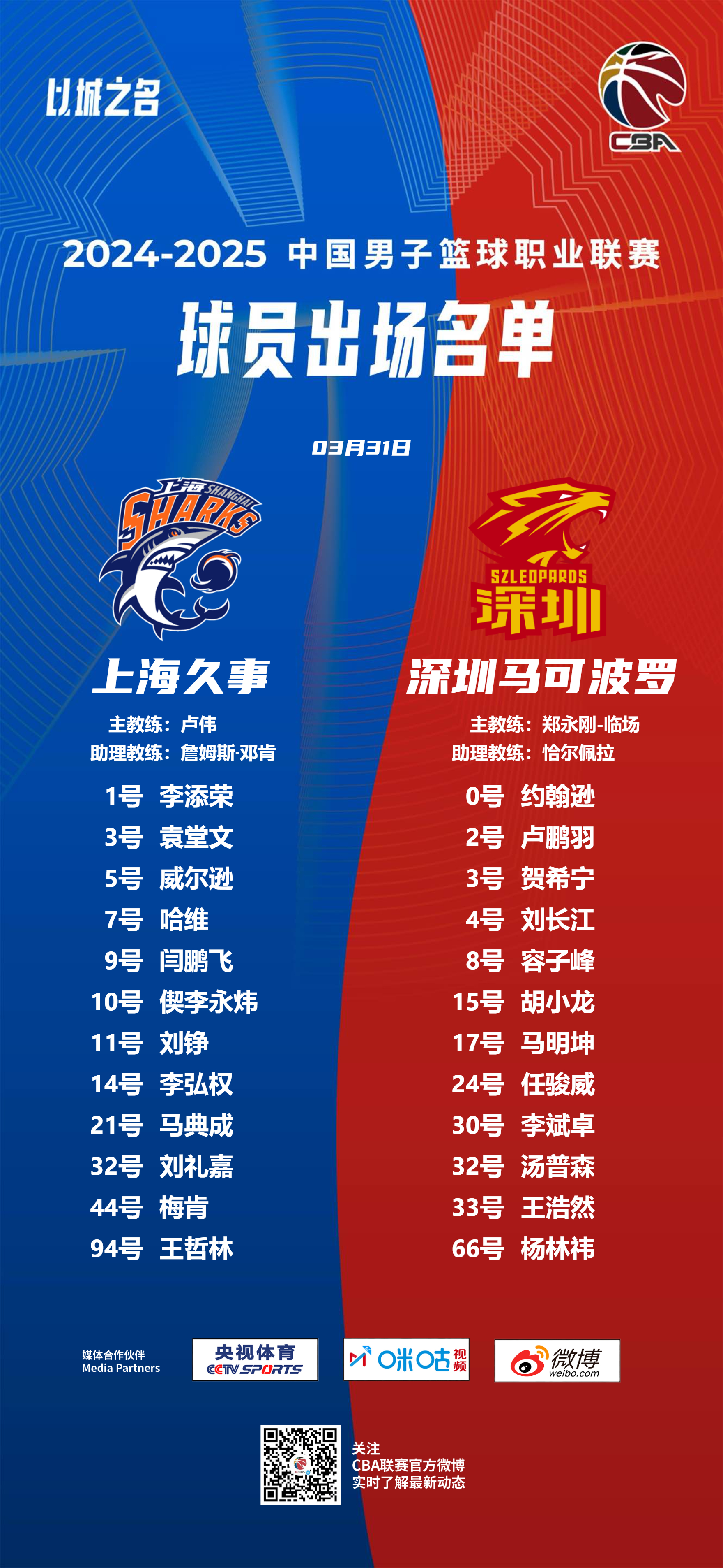 季后赛上海VS深圳，视频直播全指南，今晚别错过这场硬仗
